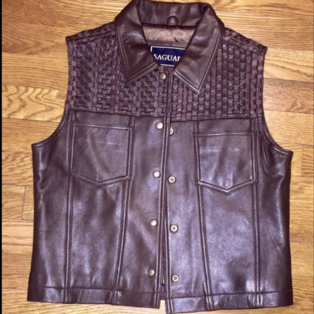 SAGUARO Leather Vest Medium GORGEOUS! & SOFT